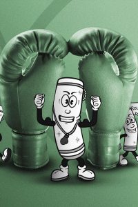 Mascotte et gants de boxe 16 9